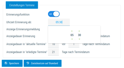 Beispielansicht "Uhrzeit der Erinnerung"