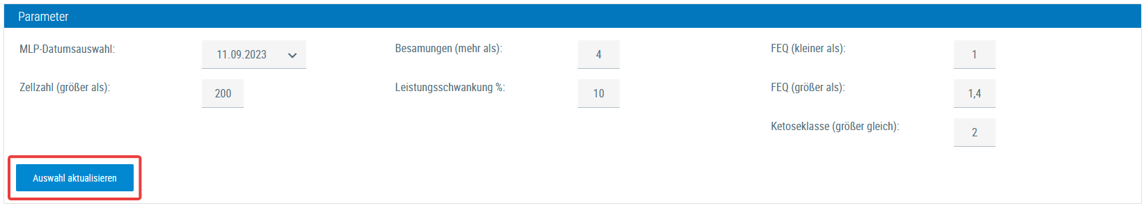 Beispielansicht "Parameter"