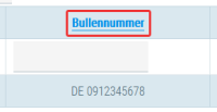 Beispielansicht "Schaltfläche Bullennummer"